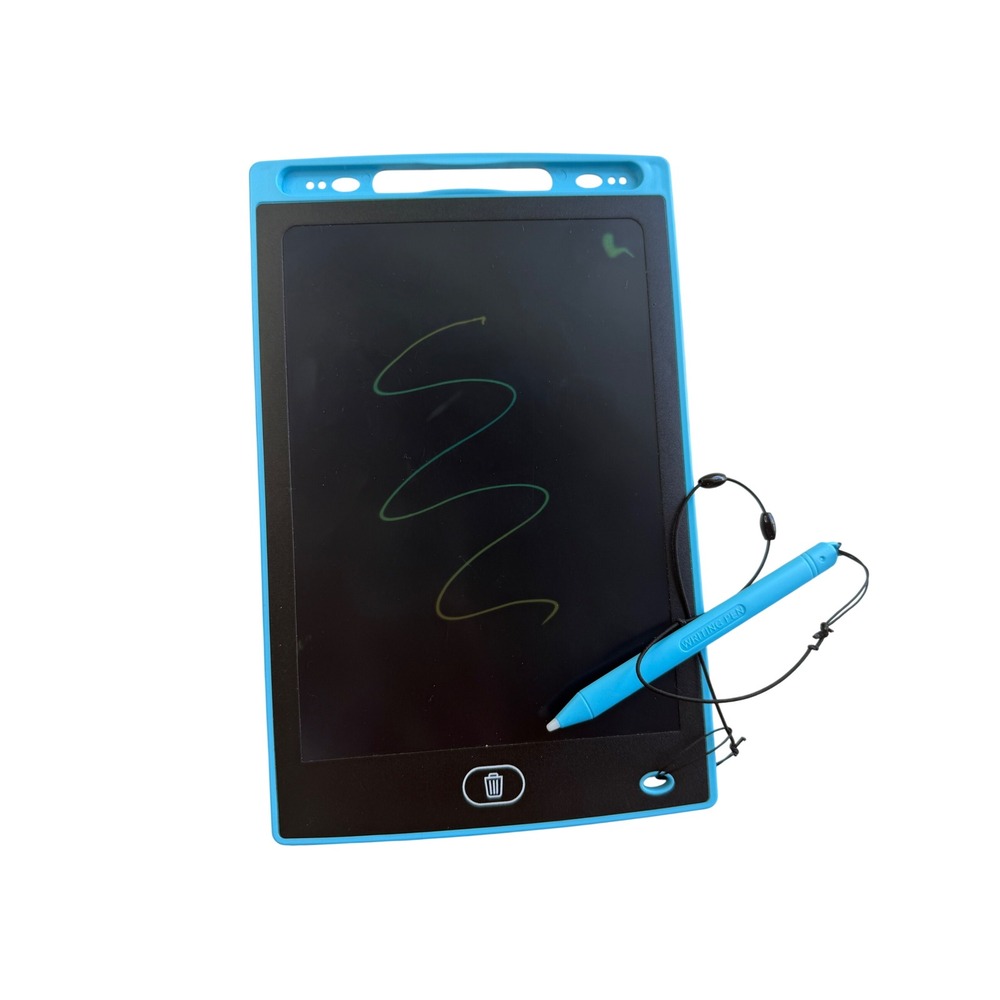 LCD Writing Tablet for Kids Digital Drawing Pad Blue 7 Inch Screen Stylus Pen